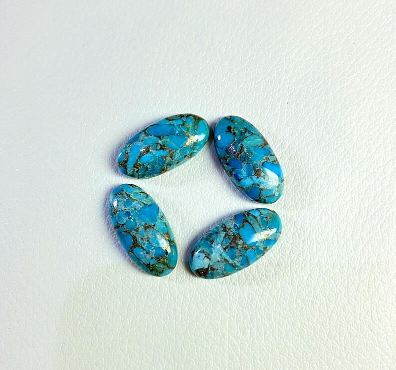 Natural Blue Copper Turquoise Cabochon 25X15 Oval Loose Gemstone Mohave Turquoise Cabochon Loose stone For Jewelry Making Turquoise Cabs