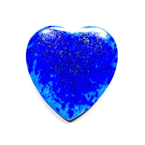 Natural Lapis Lazuli Half Cabochon 41x41x6 MM Heart Shapes Handmade Loose Gemstones