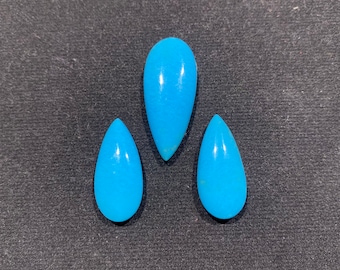Arizona Turquoise Pear Briolette Cabochon Set: Jewelry Making Supplies