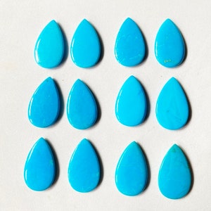 Natural Turquoise Beads Turquoise  Plain Brolite  Loose Gemstone Pear Size 25x15x3MM Turquoise Magnasite  Jewelry Making Semiprecious Stone