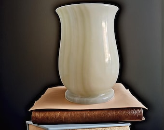5-Inch Onyx Marble Flower Vase – Handcrafted Stone Bud Vase for Minimalist Decor | Small Luxury Vase for Shelf, Table, or Gifting