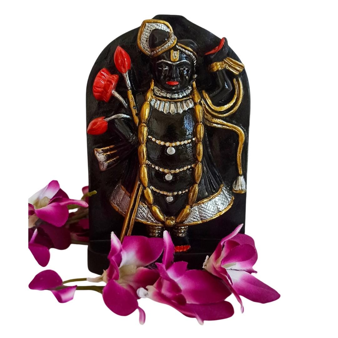 Black Marble Shrinath Ji Statue – Lord Krishna Idol for Pooja Room, Home Mandir Decor – Spiritual Gift for Mom – Divine Energy Sculpture