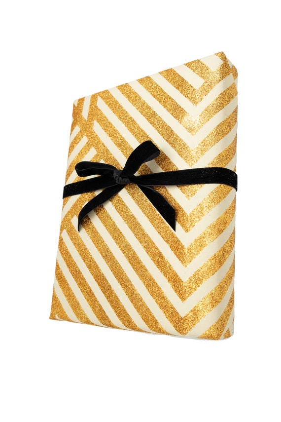 Gold chevron wrapping paper discount