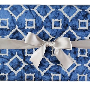 Set of 3 Cotton Gift Wrap Moroccan Blue (Set of 2 XL Sheets in each roll)