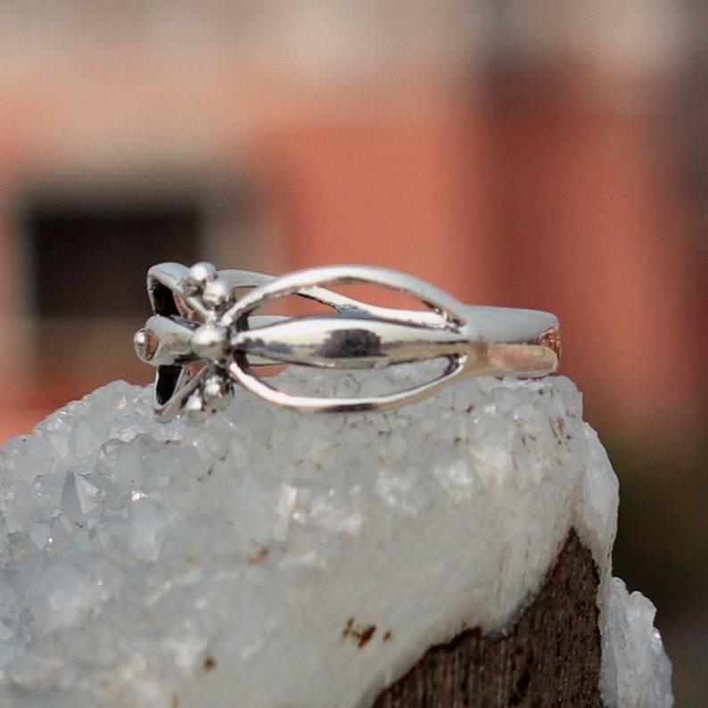 925 Silver Ethnic Ring Princess Ring Handmade Crown Ring Flower Silver Ring Women/'s Jewelry Christmas Ring Silver Ring Size 8