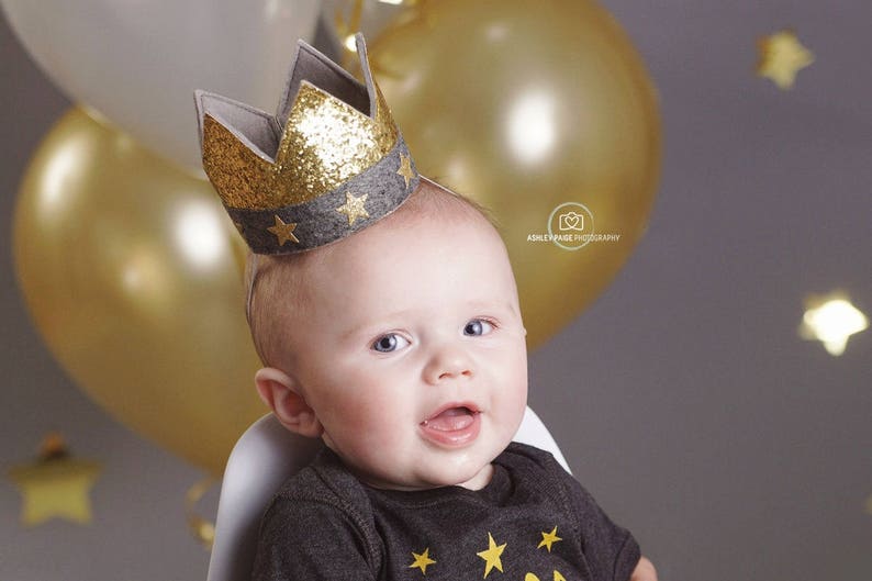 Twinkle Little Star Gold Crown for Baby Birthday Party Choose Any Color to Match Outfit for Cake Smash Photo Prop Pictures