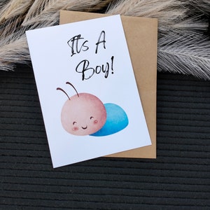 It's A Boy Printed Baby Greeting Card