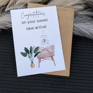 Congratulations on your sweet new arrival Printed Baby Greeting Card