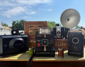 Vintage Camera Collection – Polaroid, Kodak Brownie, Ansco
