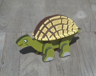 Wooden Tortoise Push Toy