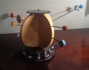 Model Solar System Made of Wood