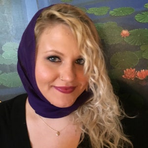 Snappy Scarf Purple Multi-functional Snap On Scarf. Beautiful, Flowing Lightweight