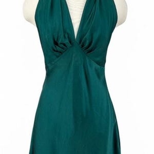 brown halter dress mini TONI - Satin halter-neck mini dress main image 0