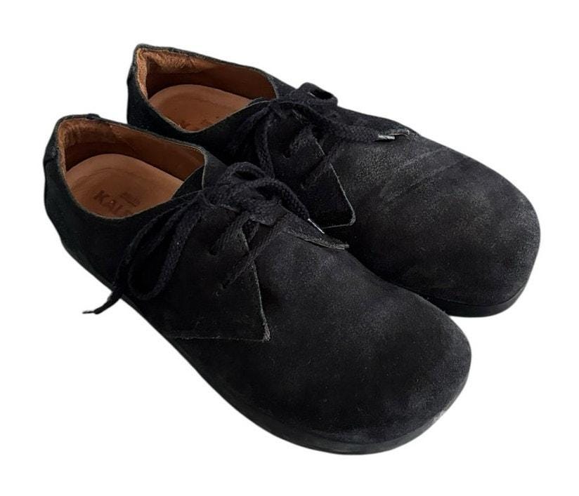 ❤️美品 KALSO EARTH SHOE スエード 紐 ファーつき 24セール