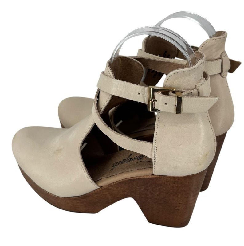 Free People Cedar Clog Blush Antique Leather Size 8.5 Boho Heels image 9