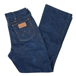 Jean Wrangler vintage des années 70, cowboy en denim rigide taille 31 image 3