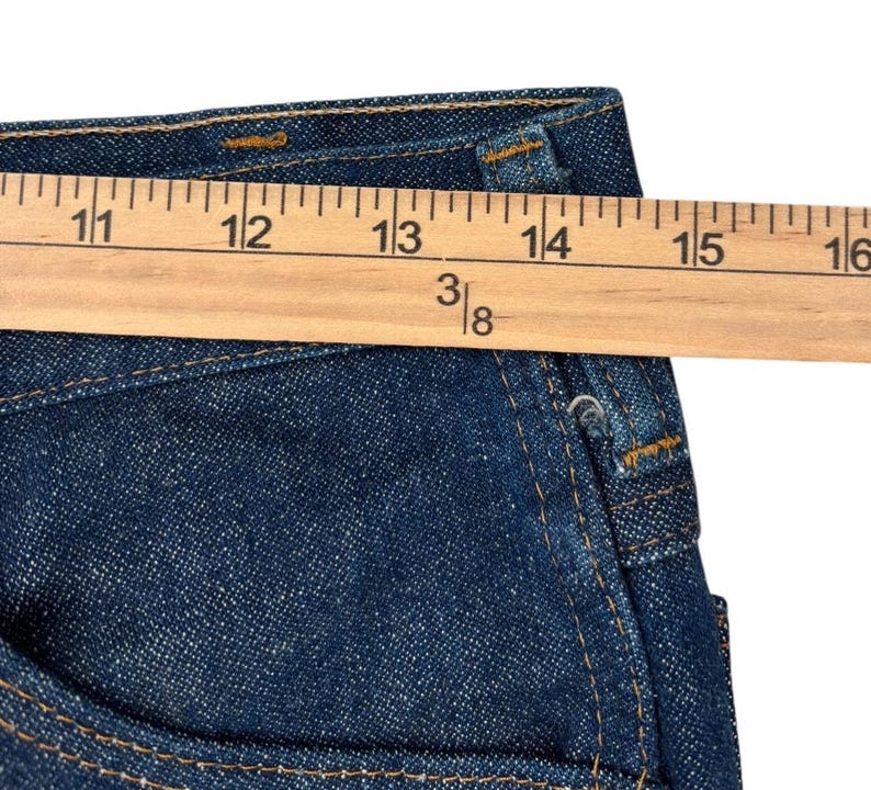 Jean Wrangler vintage des années 70, cowboy en denim rigide taille 31 image 7