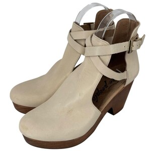 Free People Cedar Clog Blush Antique Leather Size 8.5 Boho Heels image 3
