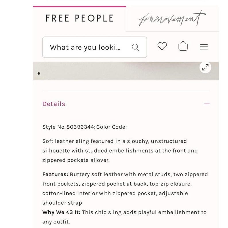 Free People West Side Studded Sling Black Leather Hobo Bag Purse Bohemian Bikercore Bild 5