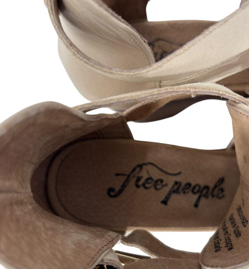 Free People Cedar Clog Blush Antique Leather Size 8.5 Boho Heels image 8