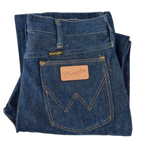 Jean Wrangler vintage des années 70, cowboy en denim rigide taille 31 image 2