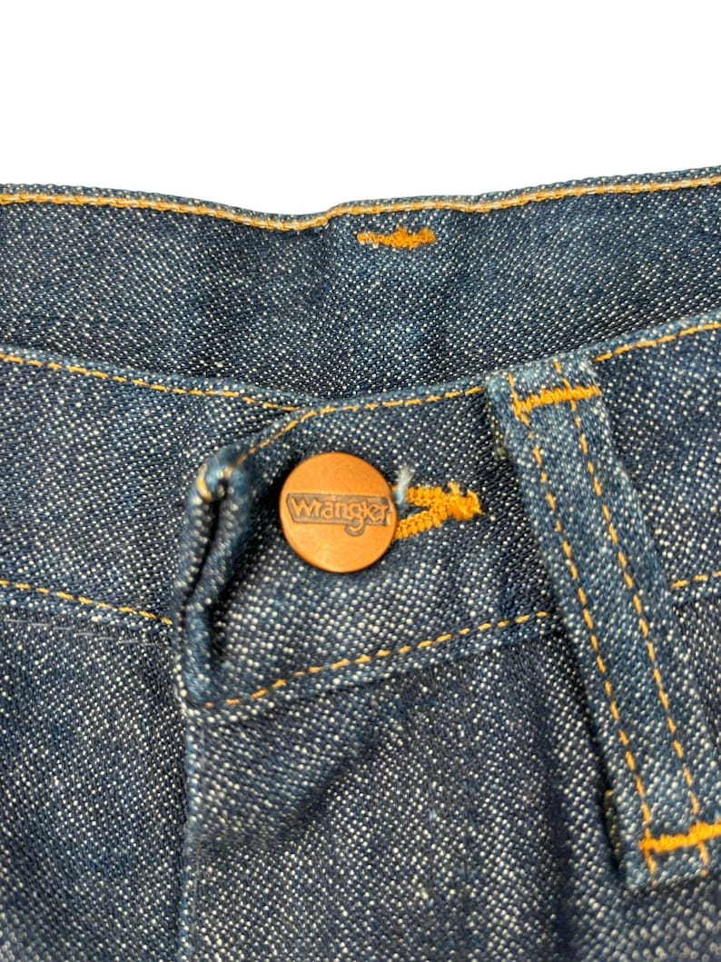 Jean Wrangler vintage des années 70, cowboy en denim rigide taille 31 image 11