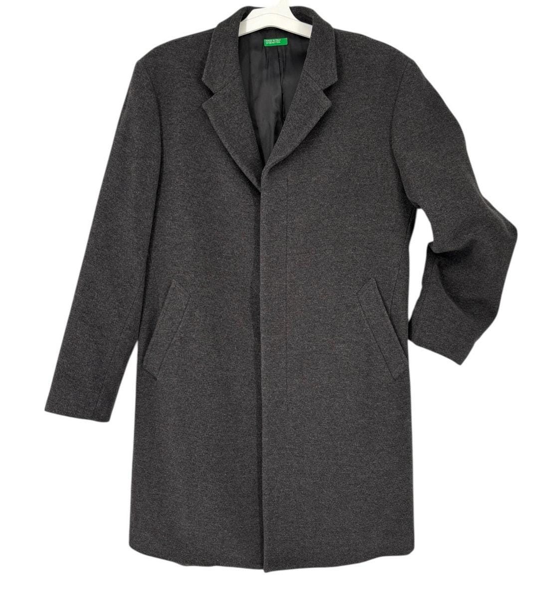 90s Grey Wool Coat - Etsy