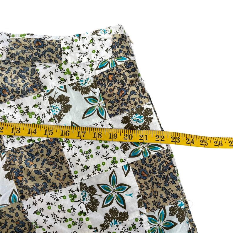 Anthropologie Raga Floral Patchwork Maxi Skirt XL Lined Tiered Ruffle Boho image 9