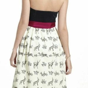 Vestido Anthropologie Conifer Herd Talla 10 Sin tirantes Fiesta de boda de verano Postmark imagen 2