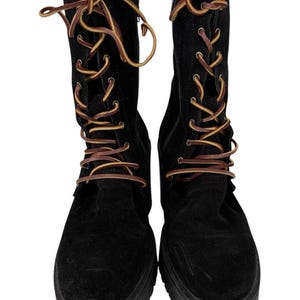 Free People Dylan Bottes mi-mollet pour femmes Taille 8,5 Bikercore en daim à talons épais image 7