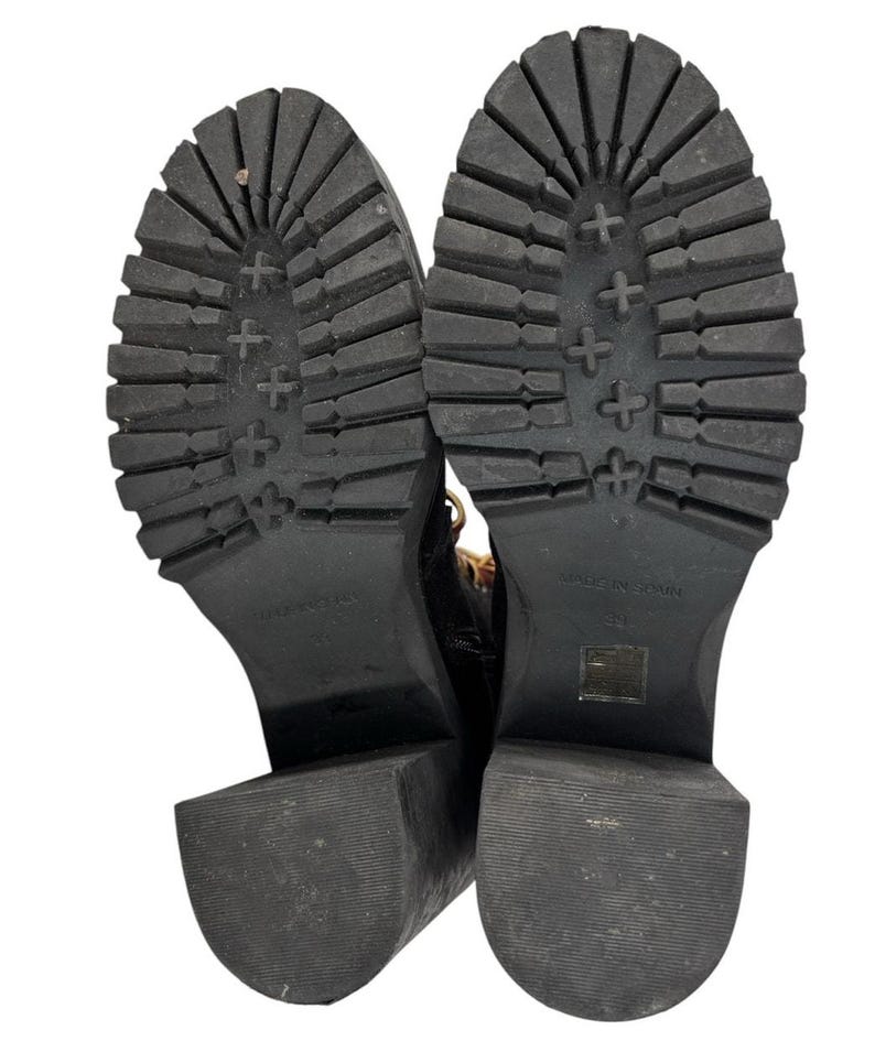 Free People Dylan Bottes mi-mollet pour femmes Taille 8,5 Bikercore en daim à talons épais image 11