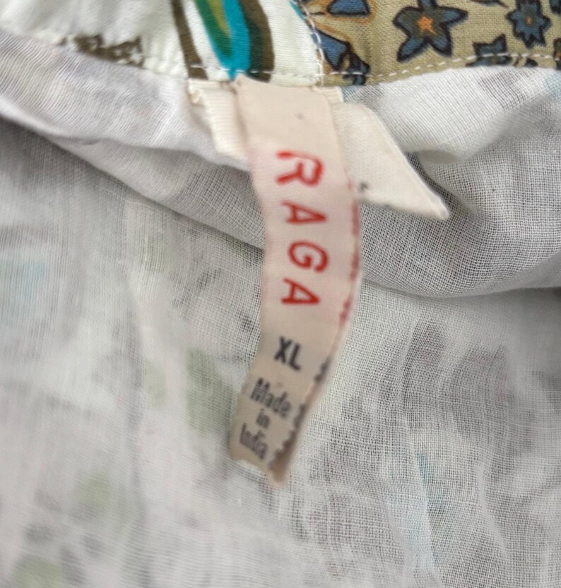 Anthropologie Raga Floral Patchwork Maxi Skirt XL Lined Tiered Ruffle Boho image 11