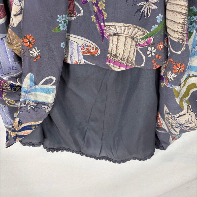 Floreat Sugar And Cream 100% Silk Dress Size 6 Anthropologie Coquette Artsy image 8