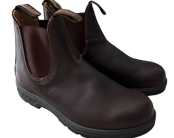 Blundstone Chelsea Leather Boots Womens Size 10.5 Dark Brown Leather