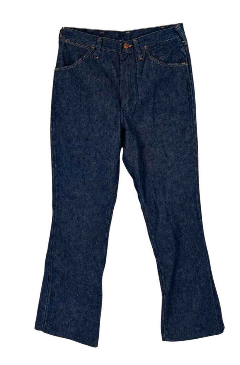 Jean Wrangler vintage des années 70, cowboy en denim rigide taille 31 image 6