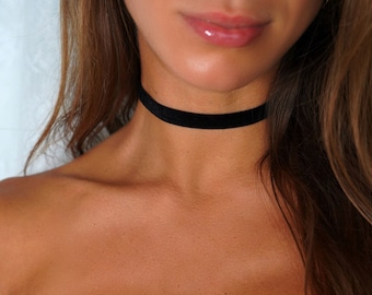 Black Velvet Choker • Ultra Comfortable Stretch Velvet