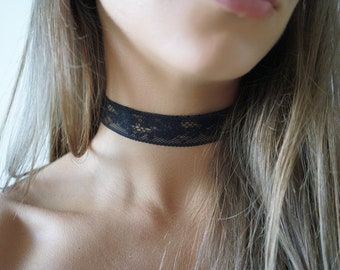 Black Mesh Lace Choker