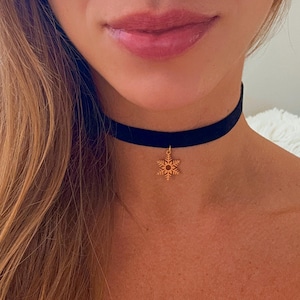 Winter Snowflake Charm Choker