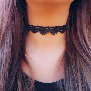 Black Crochet Lace Choker