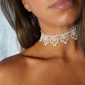 Phooka Crochet Lace Choker As Shown in Figure One Size