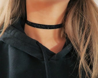 Black Glitter Choker