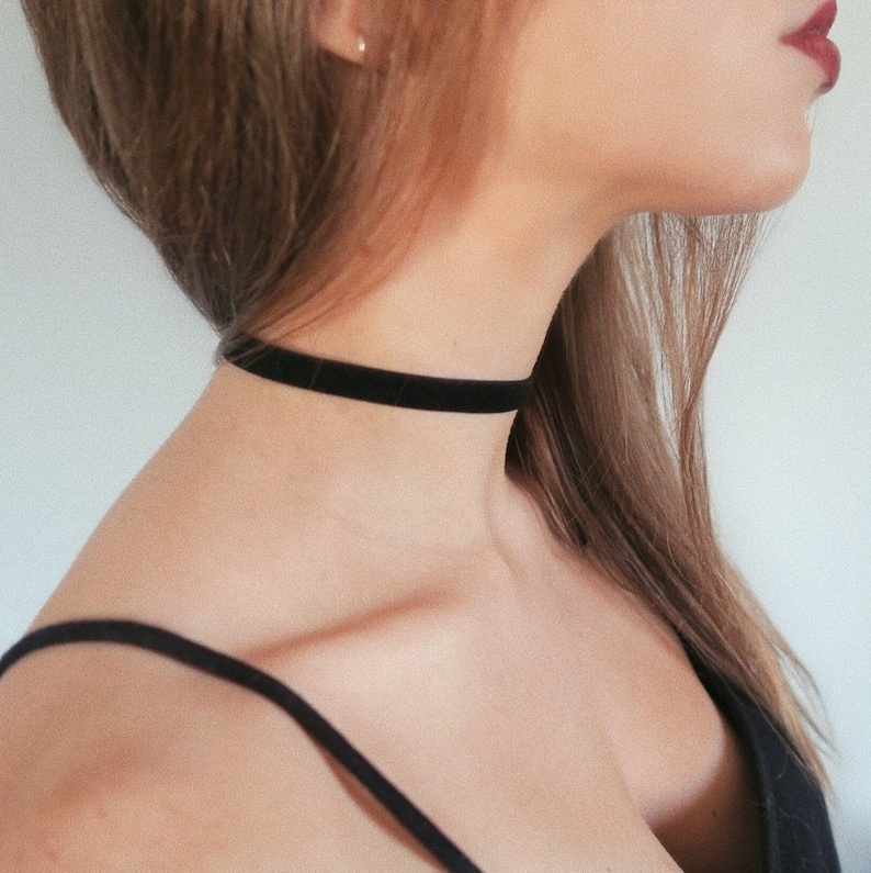 Black Velvet Choker Ultra Comfortable Stretch Velvet image 6