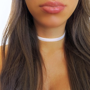 White Velvet Choker