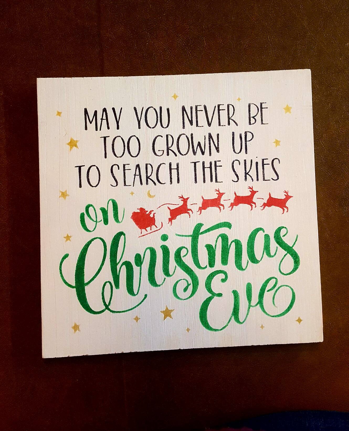 May you never be too grown up to search the skies on Christmas | Etsy