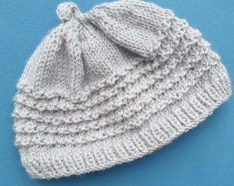 Baby Bobble Hat Digital Knitting Pattern. Original Baby Fashion Gift.