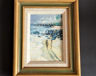 Vintage Oil Painting on Canvas by Bill Reeves Hawaii USA