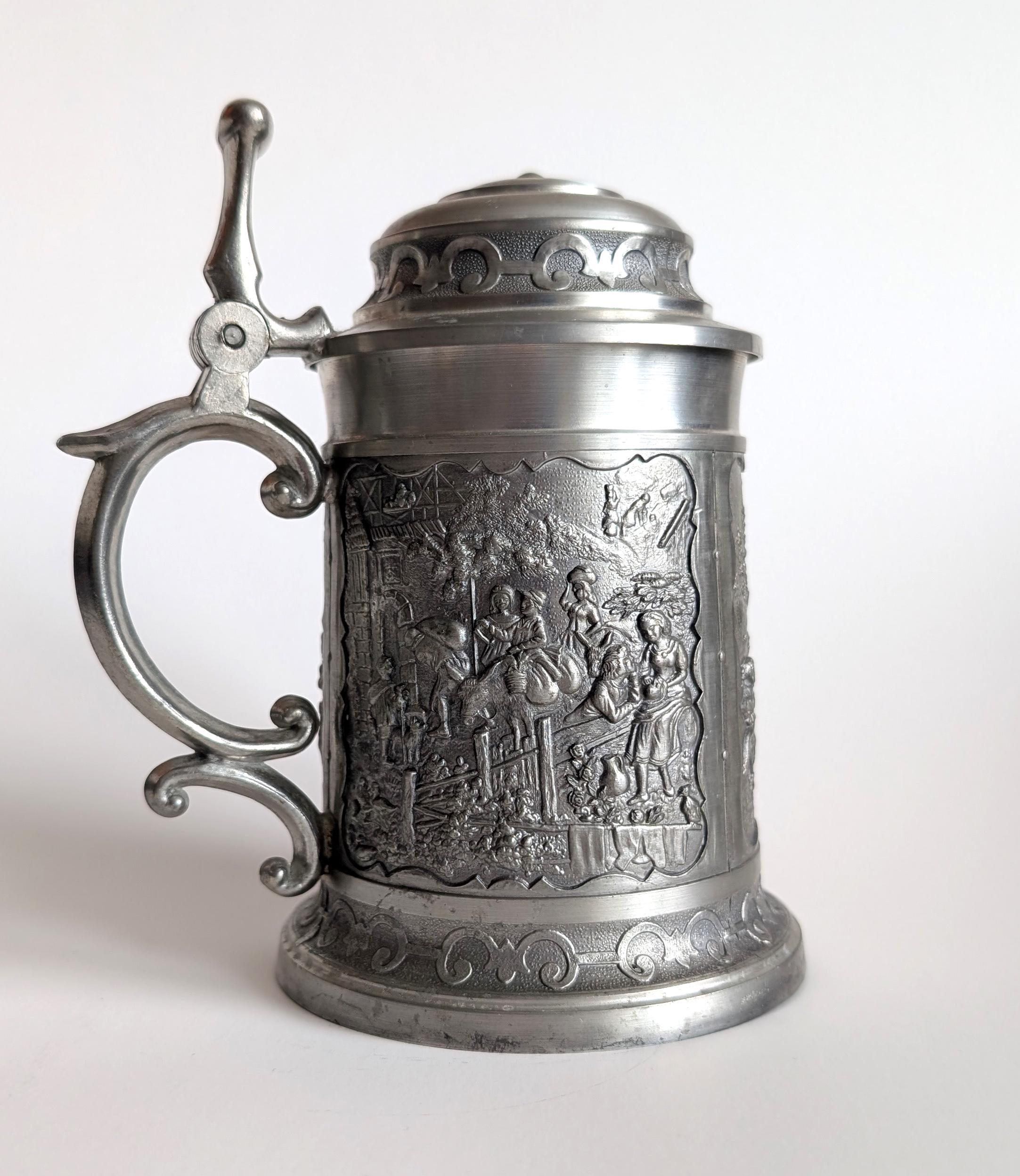 Vintage SKS Zinn 95% Pewter Beer Stein Germany - Etsy