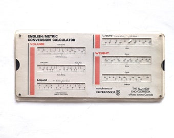 Vintage English/Metric Conversion Calculator USA