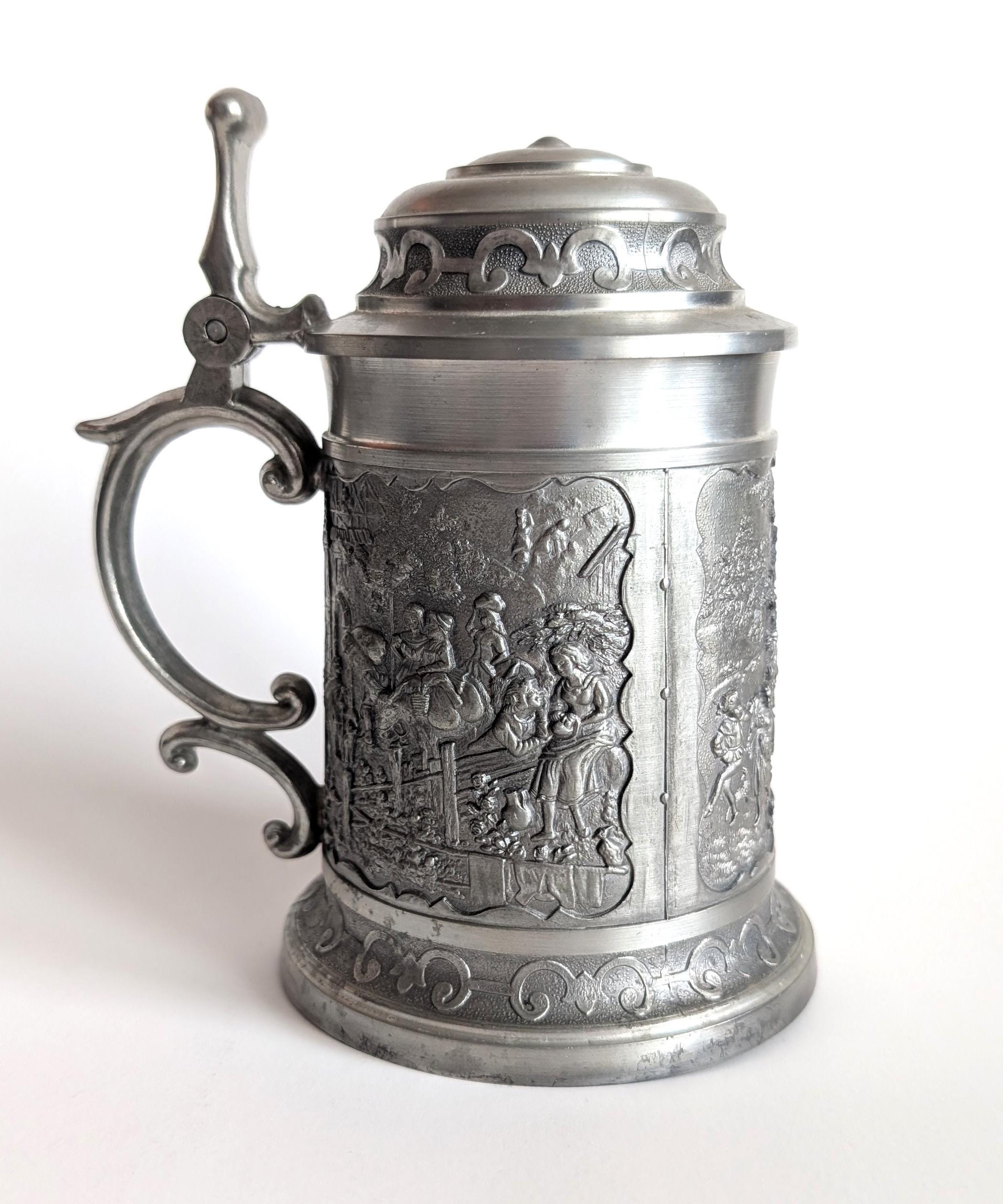 Vintage SKS Zinn 95% Pewter Beer Stein Germany - Etsy Vintage SKS Zinn 95% Pewter Beer Stein Germany - Etsy