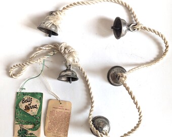 Vintage Hand Engraved Brass Bells of Sarna, 1950s Set